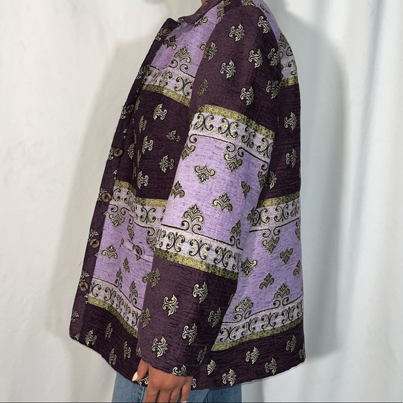 Vintage Sag Harbor Purple & Lavender Coat (size 18w) - Picture 3 of 6